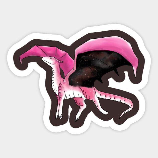 Pink dragon Sticker by pastelwhale